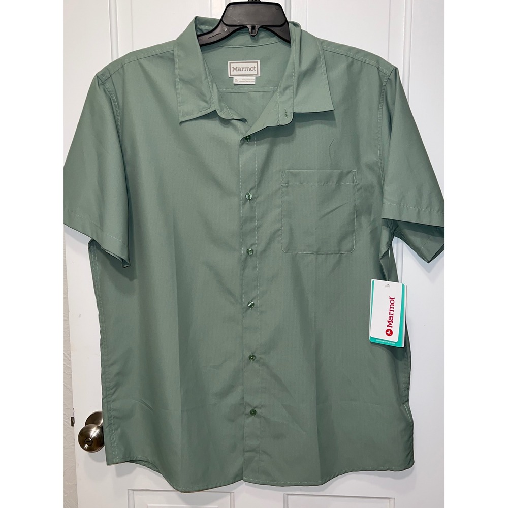 NWT Marmot Arex UPF 40 SS Shirt Agate Green Mens XXL M16114-24373